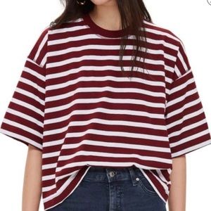Top shop oversized stripe tee